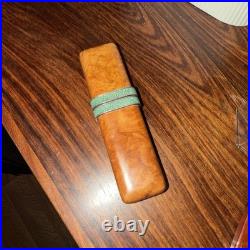 $700 Burlwood Wood 2 Cigar Case sterling