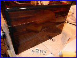 ALFRED DUNHILL AUTHENTIC CIGAR HUMIDOR 1990's 10 X 9 X 5 RARE WOOD w 2 Keys