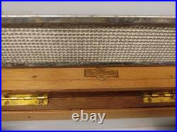 ALFRED DUNHILL Of London New York Humidor Wood Milk Glass Tobacciana Vintage