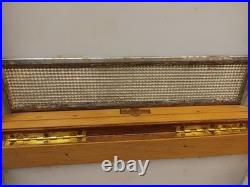 ALFRED DUNHILL Of London New York Humidor Wood Milk Glass Tobacciana Vintage