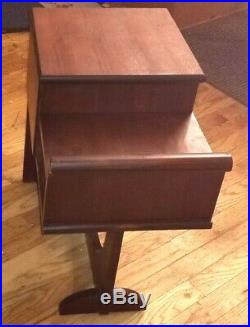 ANTIQUE 1930's DECO Standing CIGAR HUMIDOR with Copper Lining & Magazine Rack