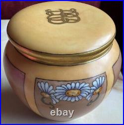 ANTIQUE LIMOGES HUMIDOR ca. 1890s MARKED AKD FRANCE and ARTIST B. FERRELL