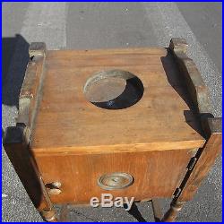 ANTIQUE Wooden ASHTRAY Smoking Stand HUMIDOR 21 1/2 by 11 13/16 by 9 5/16