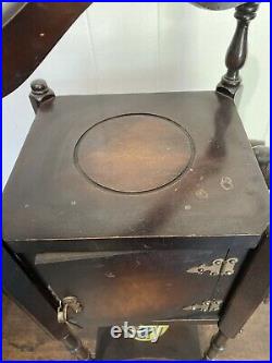 ATQ VTG Art Deco Ideal Smoking Pipe Stand Table Humidor Estate Pipes Tobacco Tin