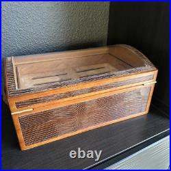 Adorini Vega Deluxe glass top humidor
