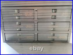 Alec Bradley Humidor Promo Collectible Wood 6 Drawer Gray 10.25x10.5x14.75 Wood