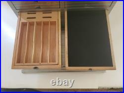Alec Bradley Humidor Promo Collectible Wood 6 Drawer Gray 10.25x10.5x14.75 Wood