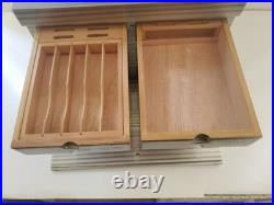 Alec Bradley Humidor Promo Collectible Wood 6 Drawer Gray 10.25x10.5x14.75 Wood