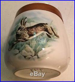 Alfred Dunhill Ceramic Humidor Duck & Rabbit Theme 5 X 5.5 Pipe Tobacco Jar