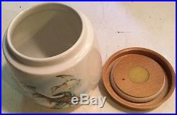 Alfred Dunhill Ceramic Humidor Duck & Rabbit Theme 5 X 5.5 Pipe Tobacco Jar