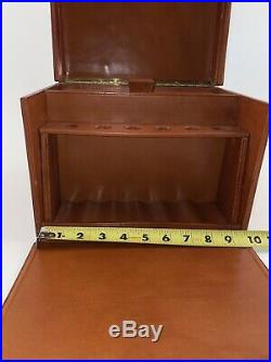 Alfred Dunhill London Vintage 1930s Deco Pipe Tobacco Humidor Display Leather