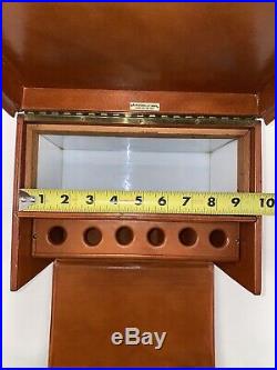 Alfred Dunhill London Vintage 1930s Deco Pipe Tobacco Humidor Display Leather
