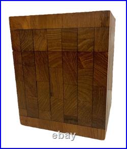 Alfred Dunhill Mid-Century Square Butchers Block Style Cigar Humidor