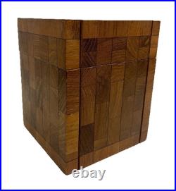 Alfred Dunhill Mid-Century Square Butchers Block Style Cigar Humidor
