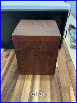 Alfred Dunhill Mid-Century Square Butchers Block Style Cigar Humidor