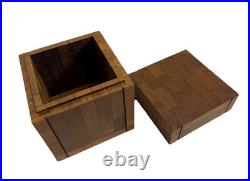 Alfred Dunhill Mid-Century Square Butchers Block Style Cigar Humidor