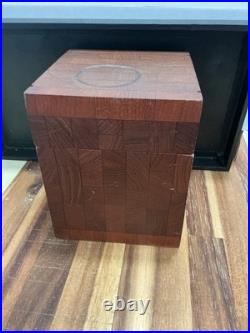 Alfred Dunhill Mid-Century Square Butchers Block Style Cigar Humidor