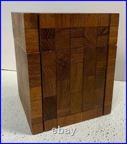 Alfred Dunhill Mid-Century Square Butchers Block Style Cigar Humidor