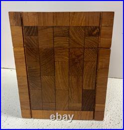 Alfred Dunhill Mid-Century Square Butchers Block Style Cigar Humidor