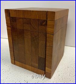 Alfred Dunhill Mid-Century Square Butchers Block Style Cigar Humidor