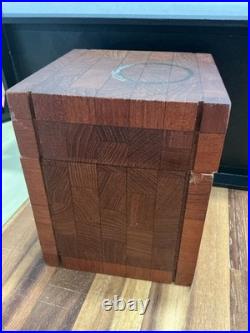 Alfred Dunhill Mid-Century Square Butchers Block Style Cigar Humidor