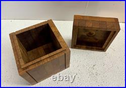 Alfred Dunhill Mid-Century Square Butchers Block Style Cigar Humidor