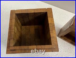 Alfred Dunhill Mid-Century Square Butchers Block Style Cigar Humidor
