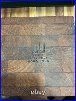 Alfred Dunhill Mid-Century Square Butchers Block Style Cigar Humidor