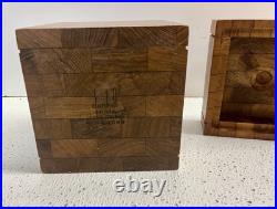 Alfred Dunhill Mid-Century Square Butchers Block Style Cigar Humidor