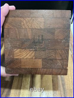 Alfred Dunhill Mid-Century Square Butchers Block Style Cigar Humidor