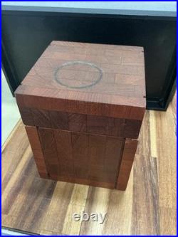 Alfred Dunhill Mid-Century Square Butchers Block Style Cigar Humidor