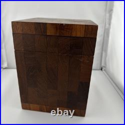Alfred Dunhill Mid-Century Square Teak Cigar Humidor RARE Alfred Dunhill Mid-Century Square Teak Cigar Humidor RARE