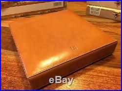 Alfred Dunhill Terracotta Leather Cigar Travel / Office Desktop Humidor RRP £225