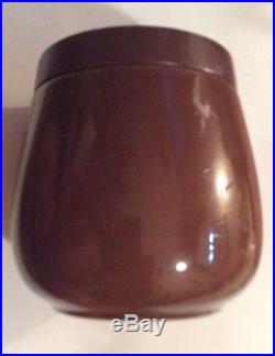 Alfred Dunhill Vintage Ceramic 5 1/4 x 4 Tobacco Humidor Jar Brown & Wood Lid