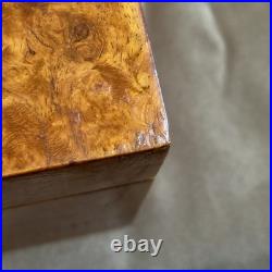 Alfred Dunhill of London Burl Wood Cigar Humidor with Metal Humidifier