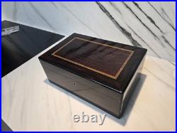 Alfred dunhill lacquered marquetry inlaid mahogany Cigar Humidor France No Key