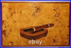 Amazing Marquetry Cigar Humidor Diamond Crown