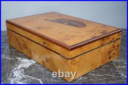 Amazing Marquetry Cigar Humidor Diamond Crown