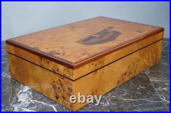 Amazing Marquetry Cigar Humidor Diamond Crown