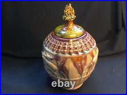 American Tobacco Co Majolica Humidor Traveling Zoo Promotional Piece c. 1900+