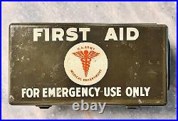 Ammodor Cigar Humidor Vintage Army First Aid Metal Case with Deluxe Kit