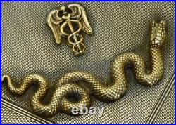 Antique 1.3kg silver Memento Mori Skull&Snake Doctors Masonic cigar case Humidor