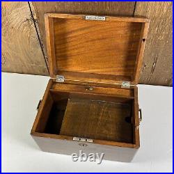 Antique 1825 J Marked Wood Stash Humidor Cigar Tobacco Box Hidden Drawer