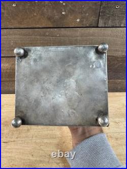 Antique 1887 Derby Silver Co. Silver Plate Bulldog Pug Tobacco Box Humidor