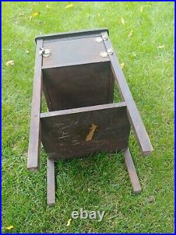 Antique 1890s Smoking Stand tin Lined insulated box Humidor solid wood ornate