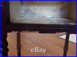 Antique 1900's Smoker Stand Wood Table Tobacco Cigarette Cigar Humidor Cabinet