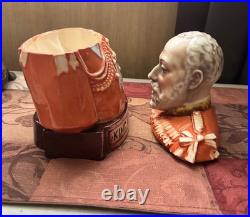 Antique 1901 King Edward VII Ceramic Bust Tobacco Jar Humidor Coronation Rare