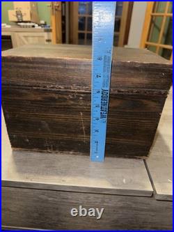 Antique 1908 Sargent Oak Wood Cigar Humidor Chest Box Bridgeport Conn
