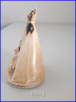 Antique 1920's Shafer Vater Native American Indian Ceramic Incense Burner Teepee