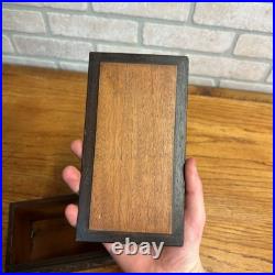 Antique 1920s Kopriwa Co Chicago IL Carved Mahogany Wood Humidor Cigar Box